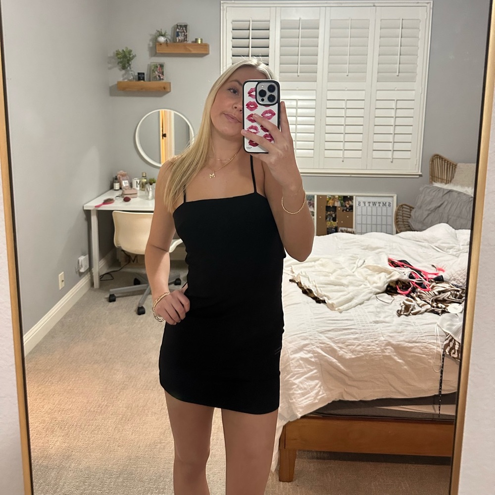 Lulu’s Black Tie Back Dress